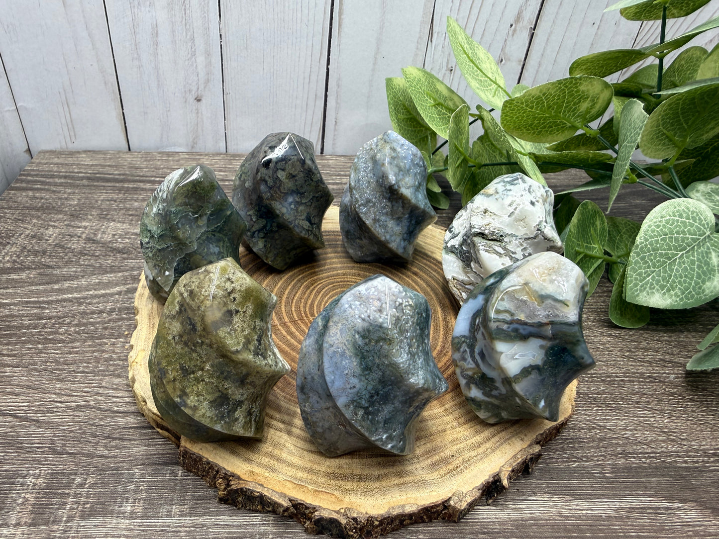 Moss Agate Flames