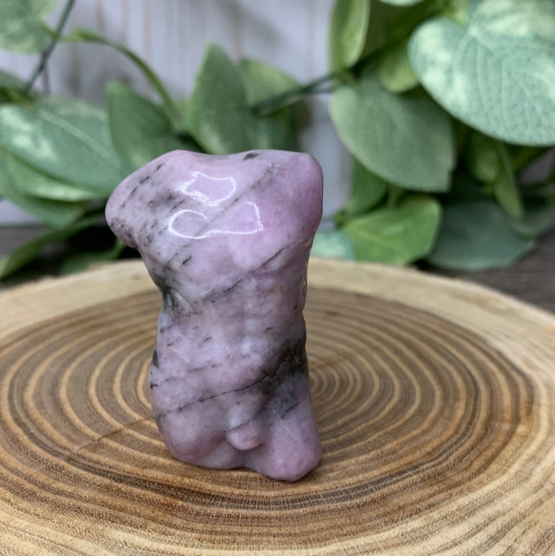 Male Body Crystal Carvings - Lepidolite - Medium