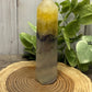 Fluorite Towers Larger - Yellow and Purple
