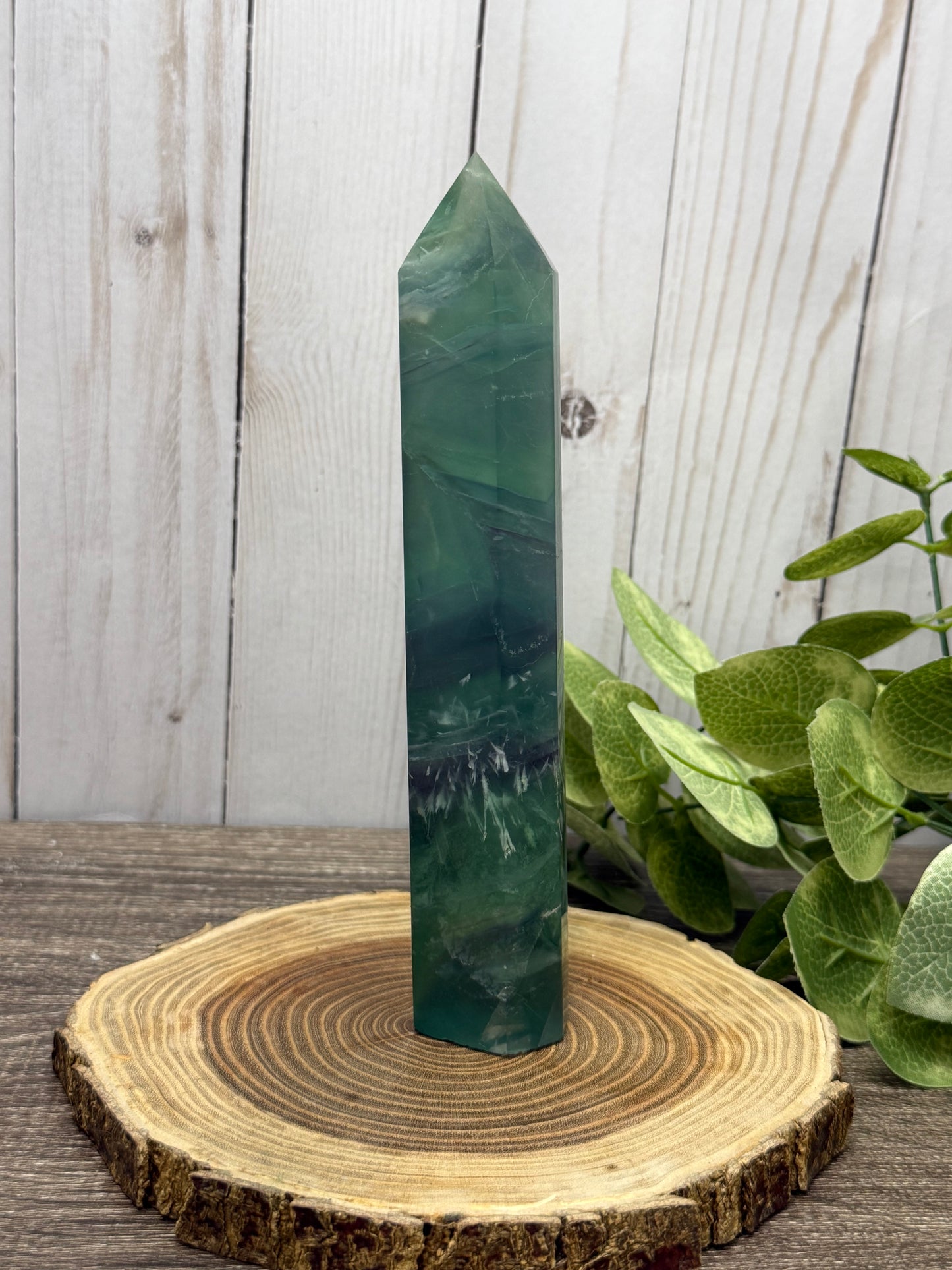 Snowflake/Feather Fluorite Tower