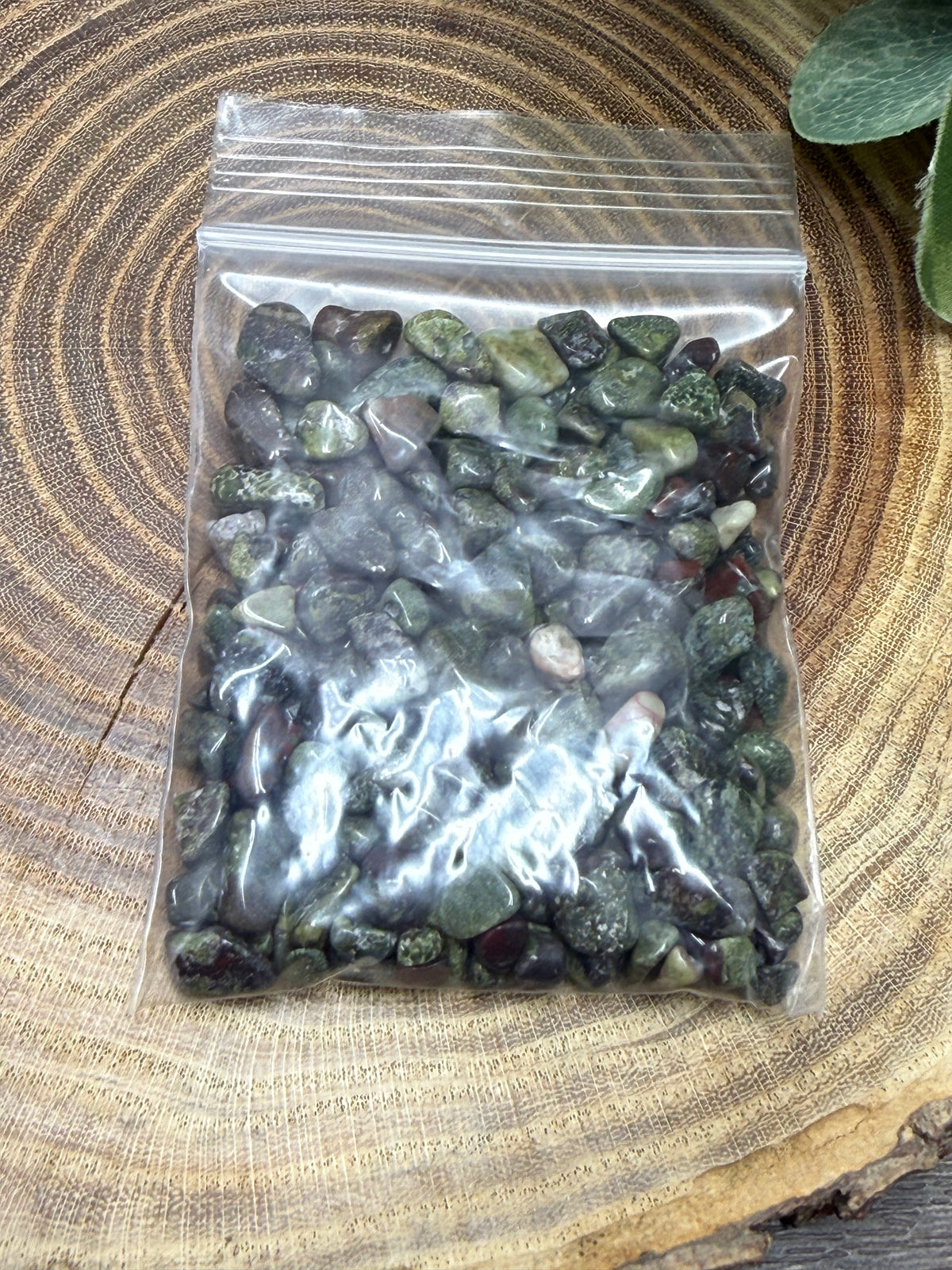 Dragon Bloodstone Crystal Chip Bag