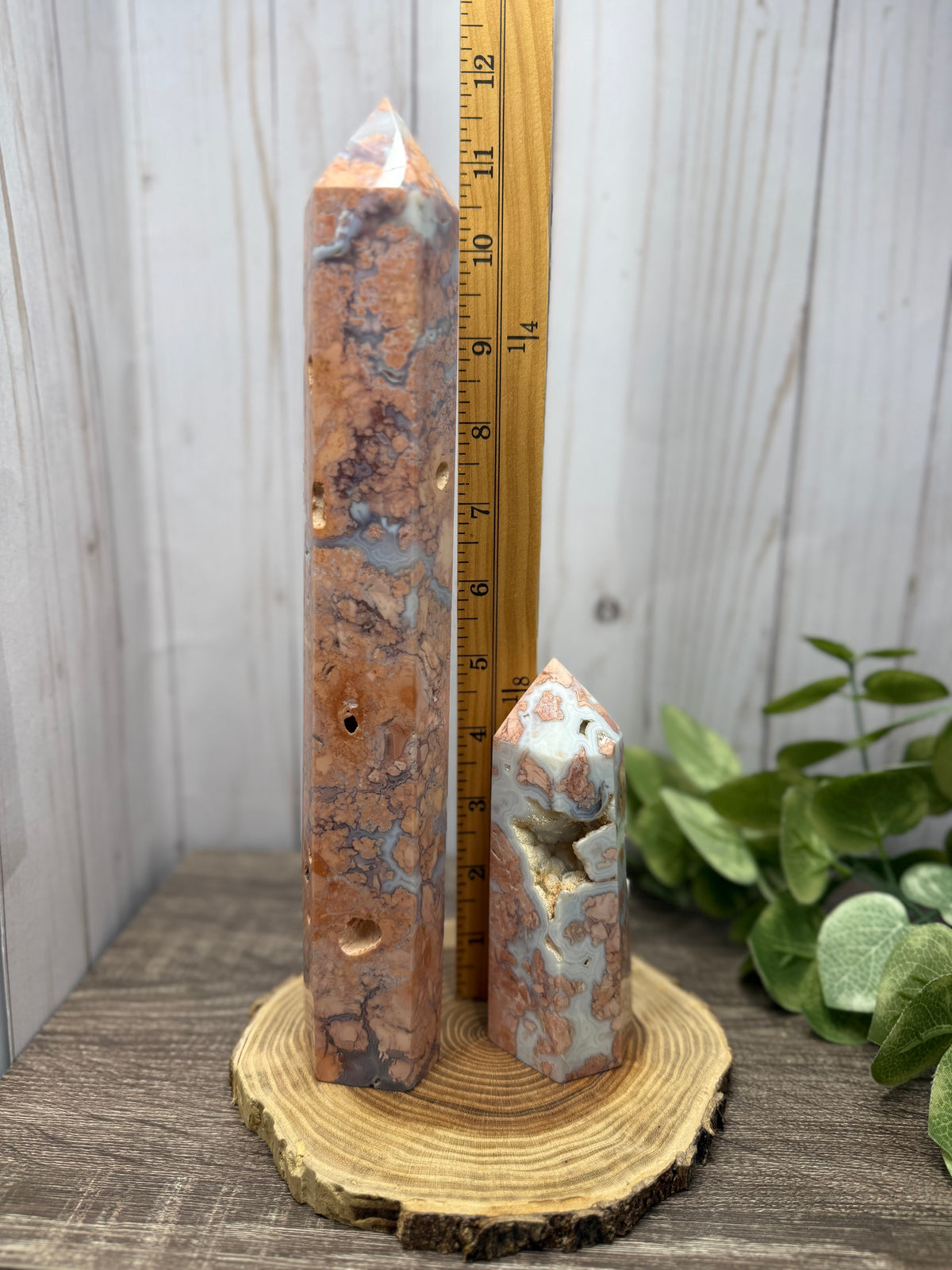 Pink Agate Towers - Statement Pieces