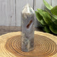 Black Flower Agate Towers