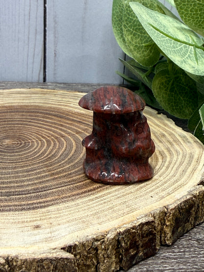 Owl with Mushroom - small carvings