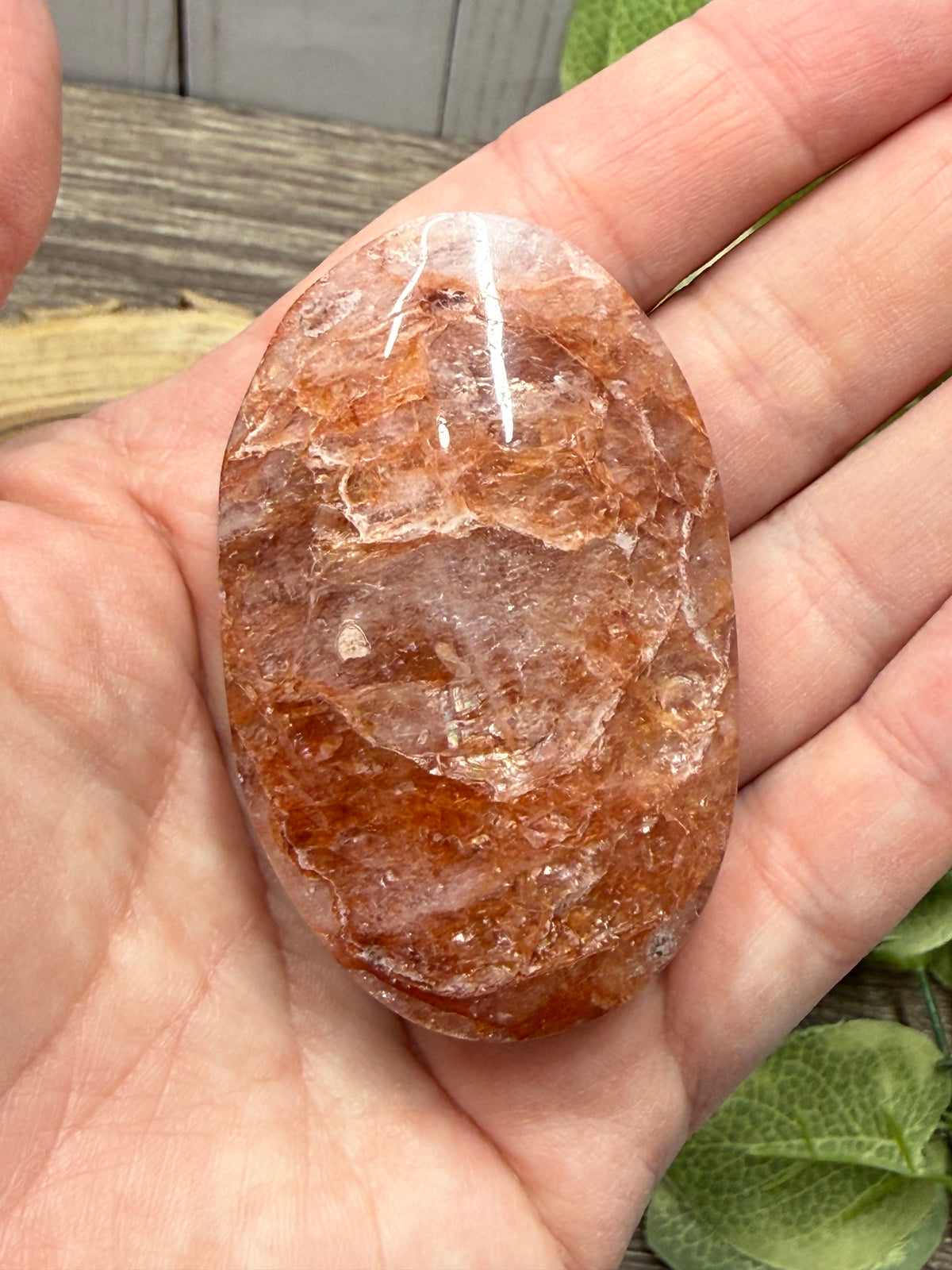 Fire Quartz Palm Stones