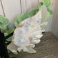 Flower Agate Angel Wings with Stand