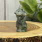 Crystal Cats with Hats Carvings