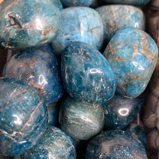 Blue Apatite Tumbles