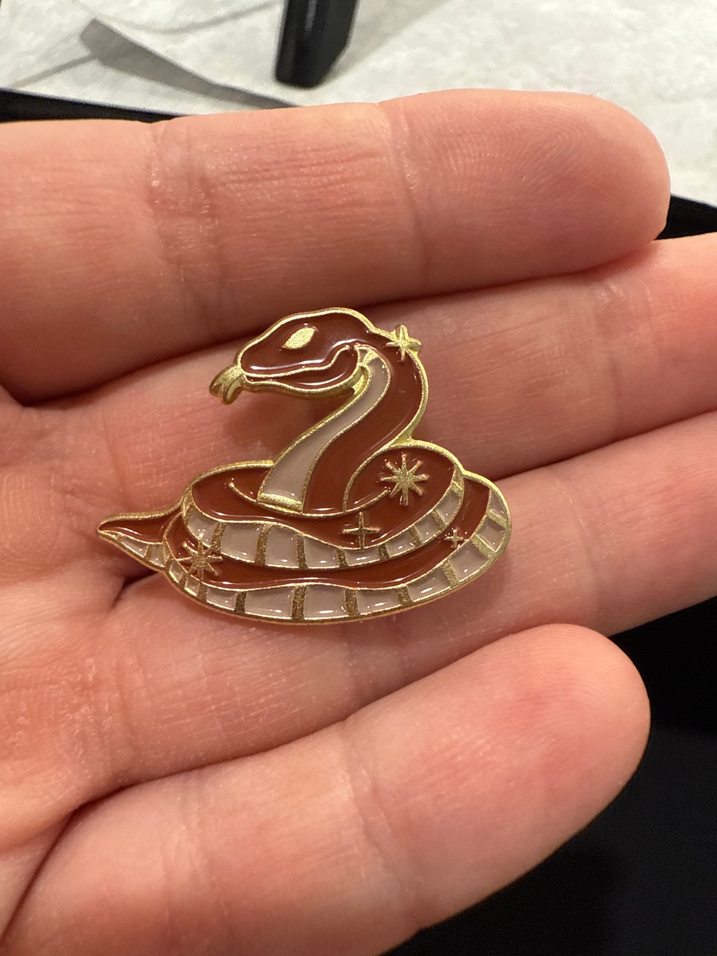 Snake Pin - Brown
