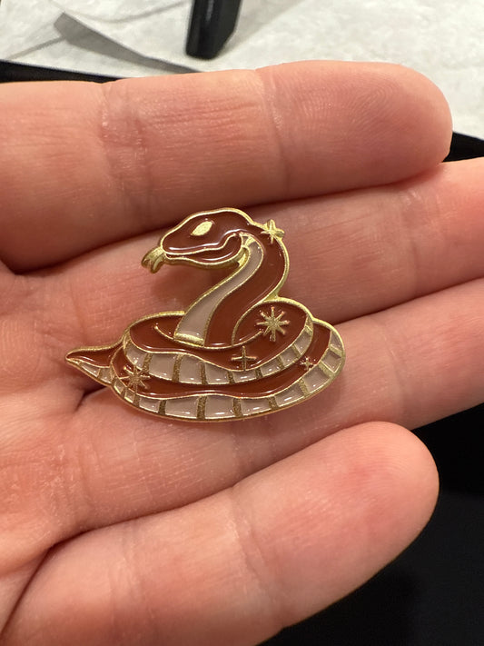 Snake Pin - Brown