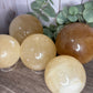 Honey Calcite Spheres