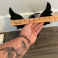 Dragon Wings on Stand - Black Obsidian Large