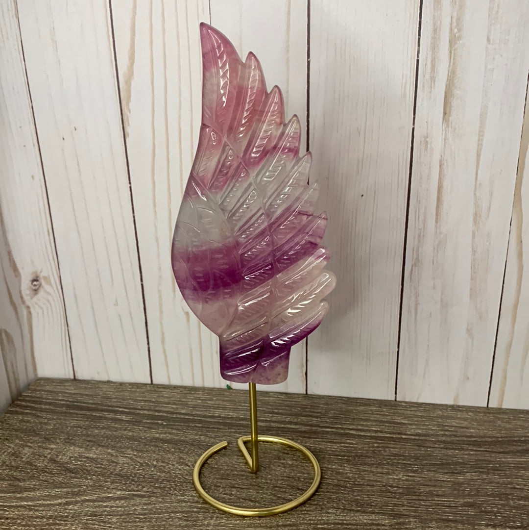 Fluorite Wing on Stand