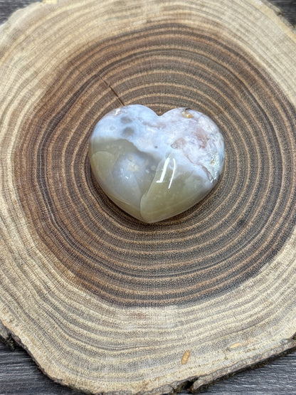Flower Agate Hearts