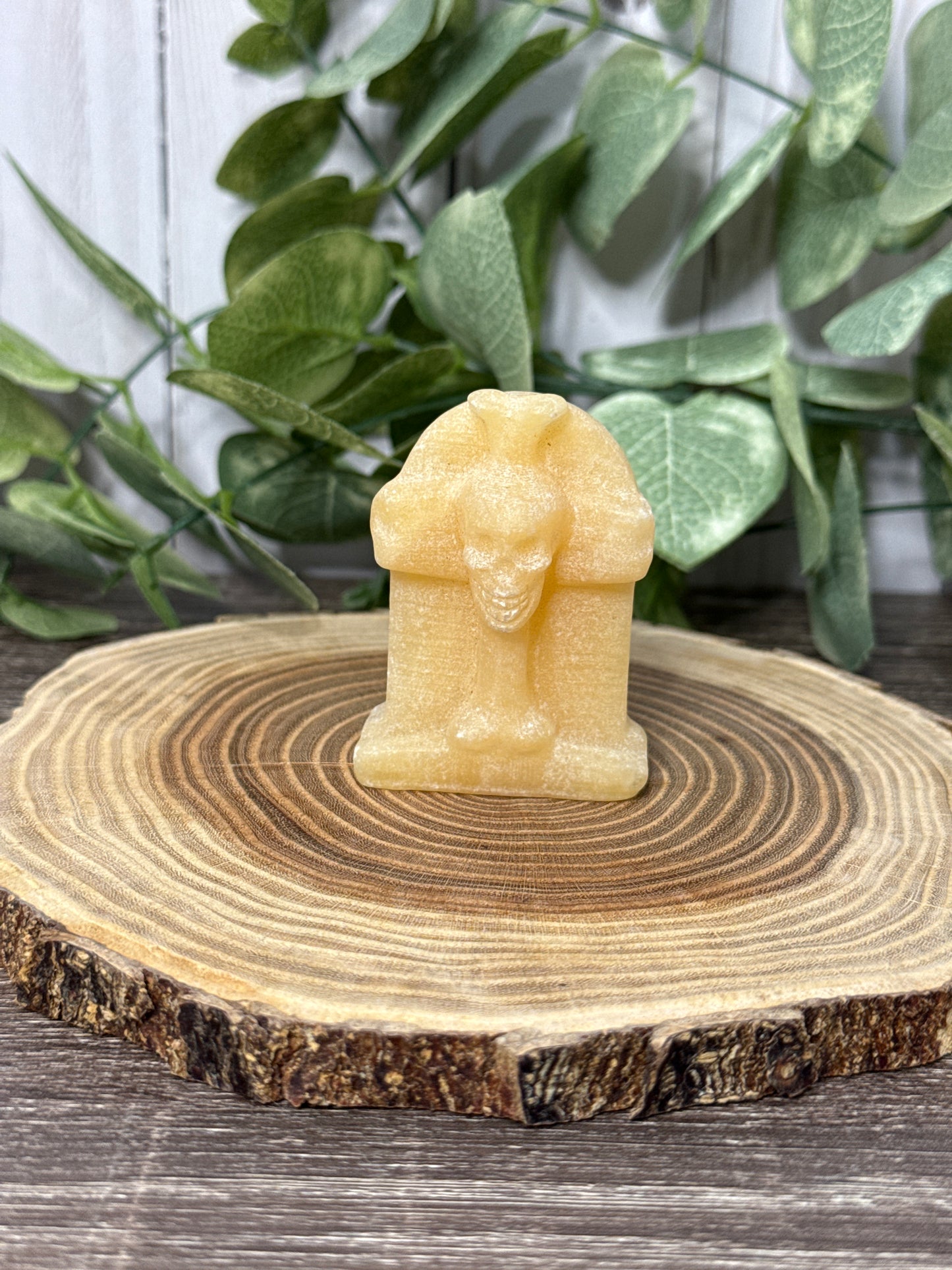 Tombstone/Headstone with Skull Crystal Carving