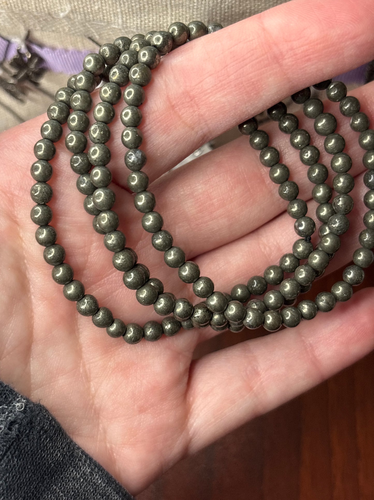 Pyrite - Bracelet 4 mm