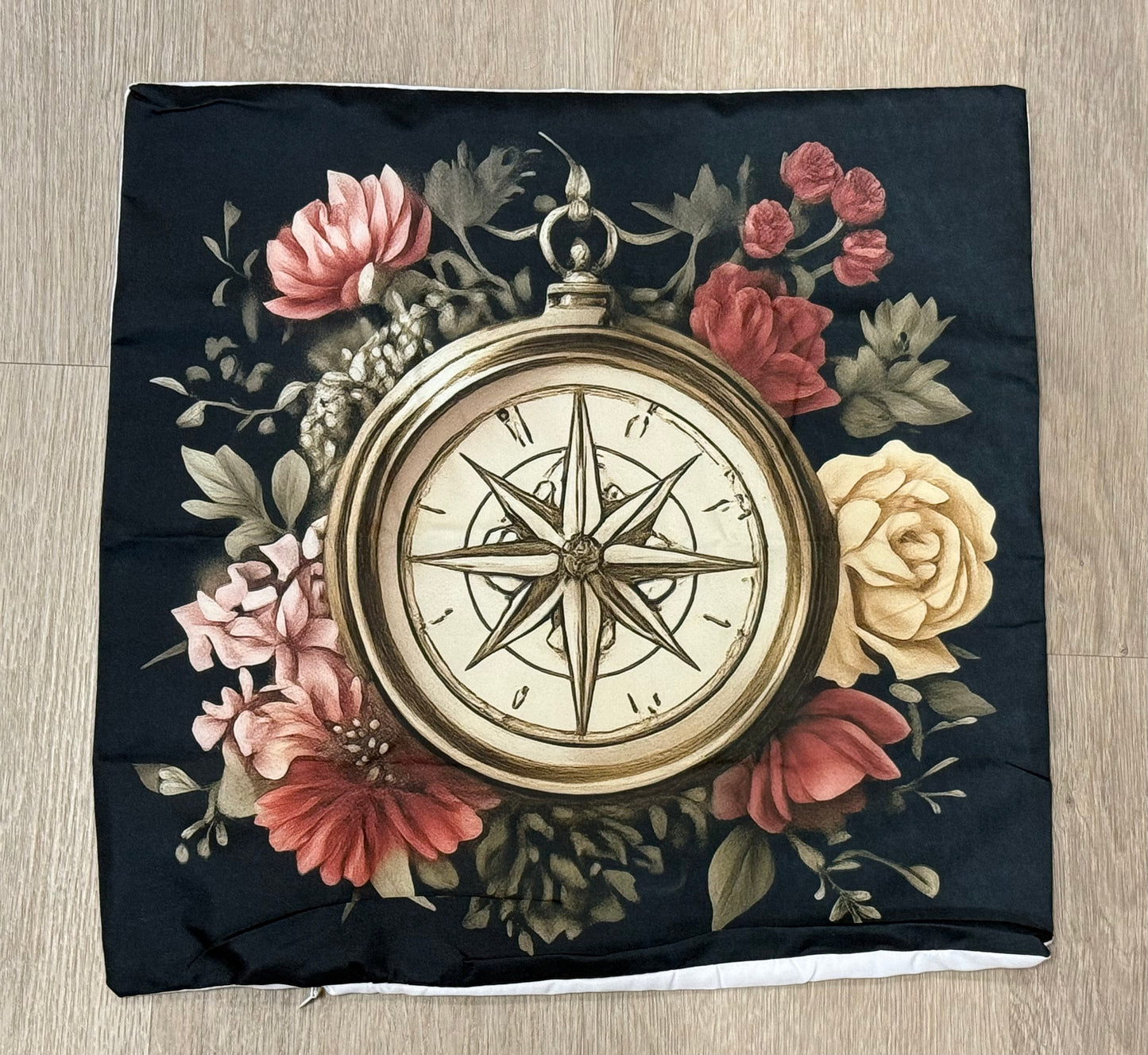 Floral Compass Pillow Case