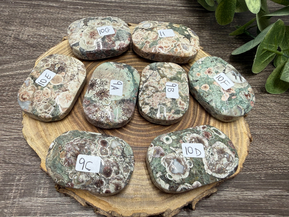 Russian Flower Agate Palm Stones