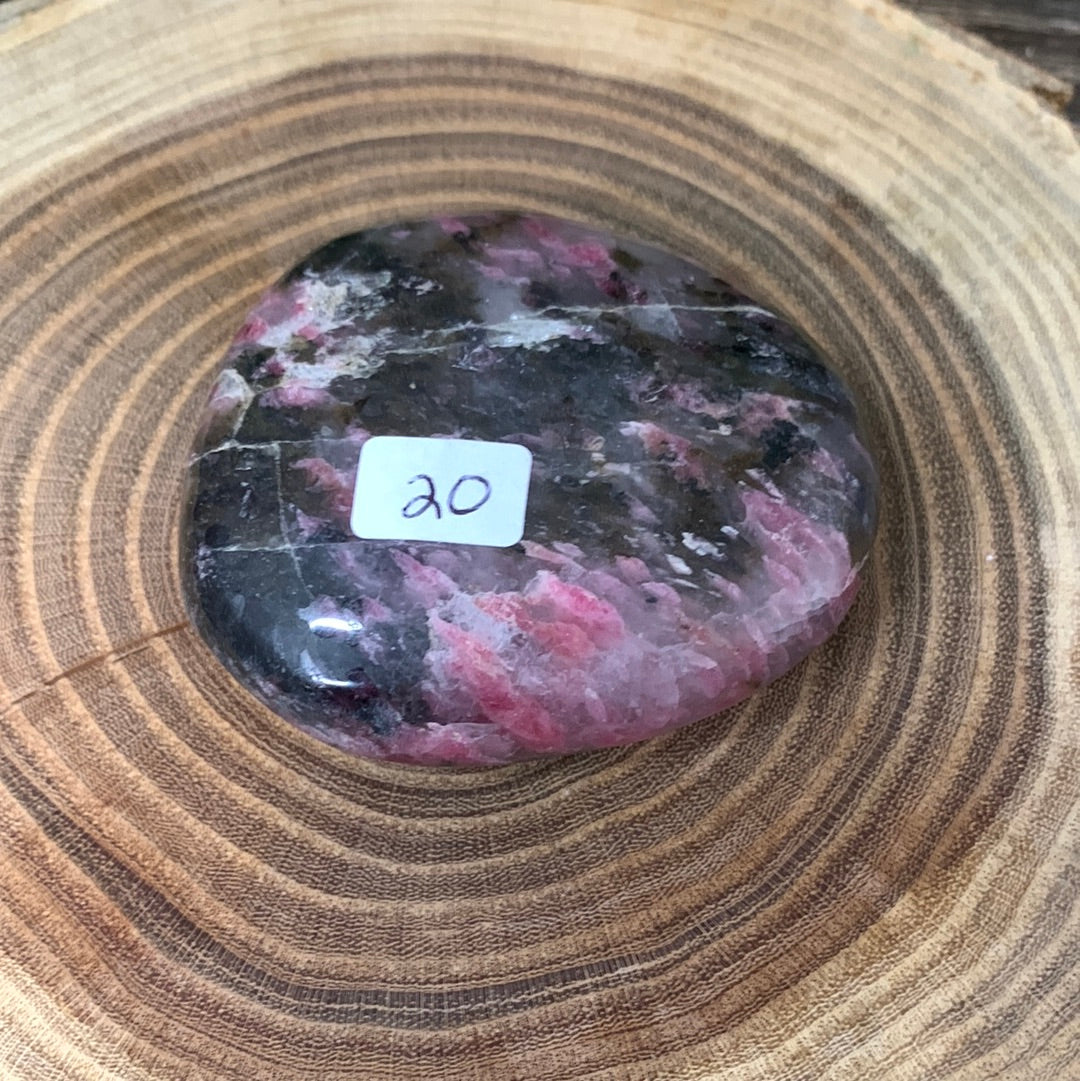 Rhodonite Palm Stone