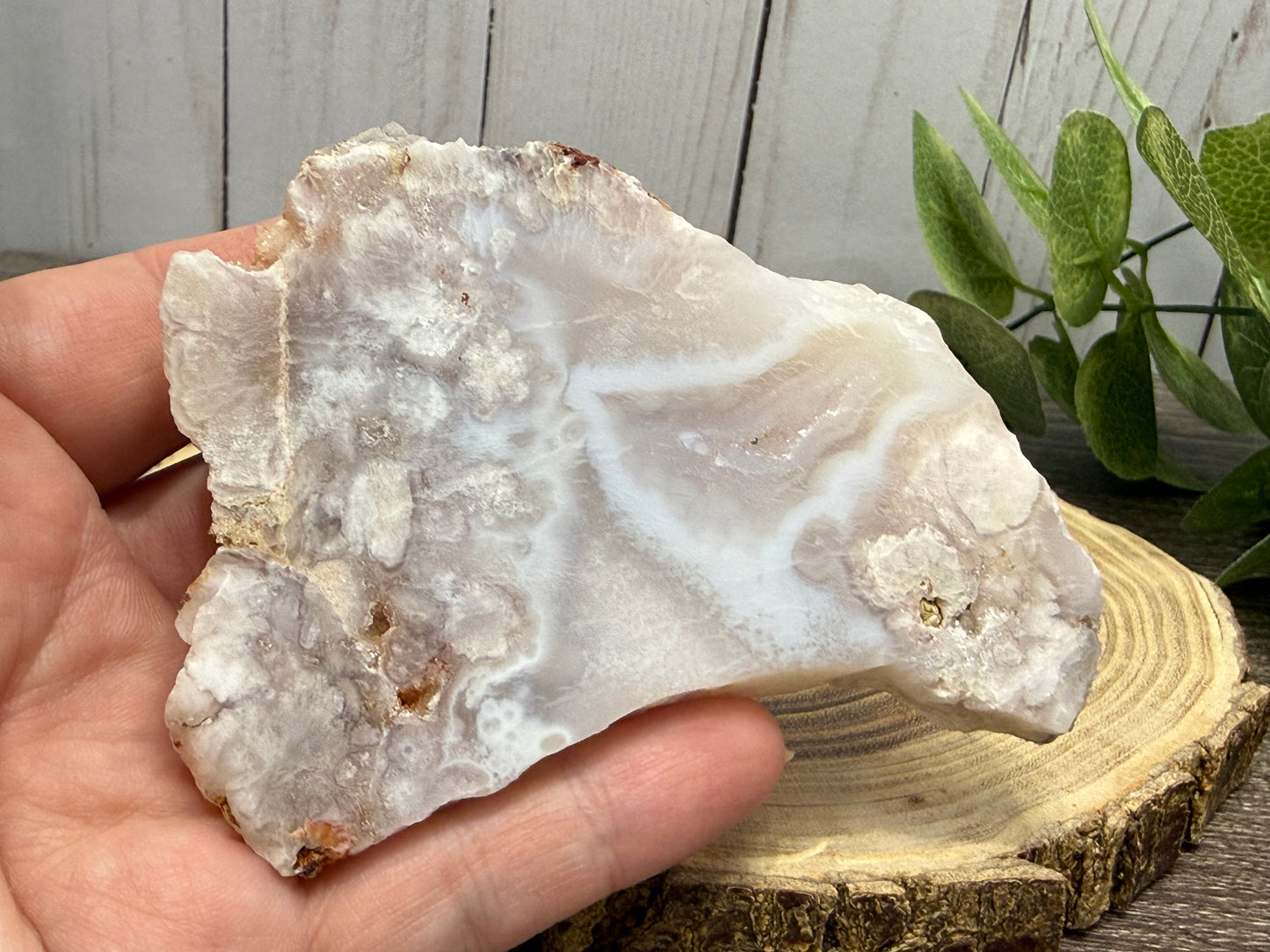 Pink Amethyst and Flower Agate Slab