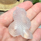 Snake Carving - Chevron Amethyst, Fluorite