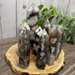 Black Flower Agate Towers