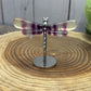 Small Dragonfly Wings on Stand - Fluorite