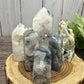 Moss Agate Towers  - druzy side