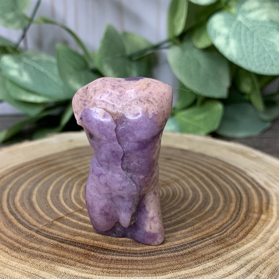 Male Body Crystal Carvings - Lepidolite - Medium