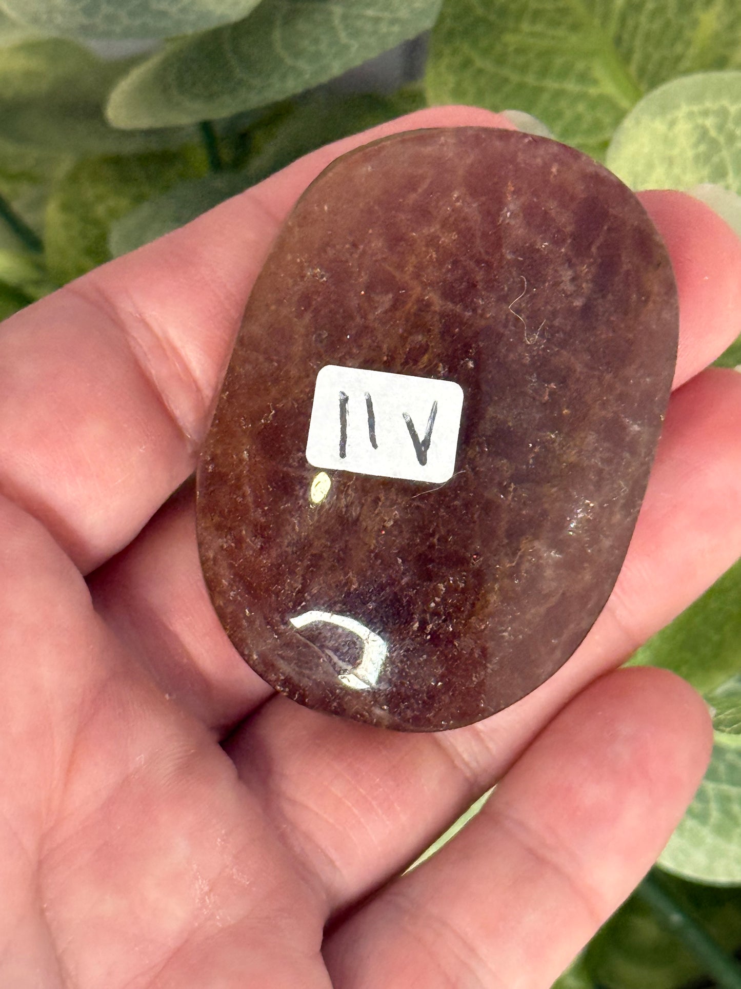 Strawberry Quartz Palm Stone