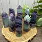 Purple and Green Fluorite Towers