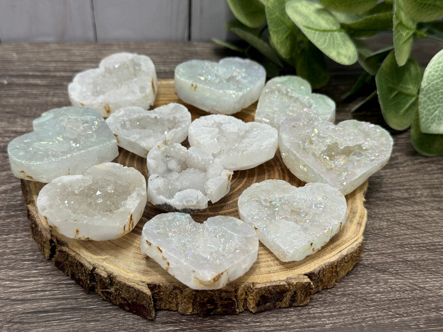 Druzy Geode Agate Hearts