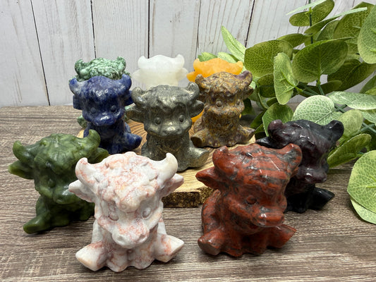 Hyland Cow Carvings - Sitting