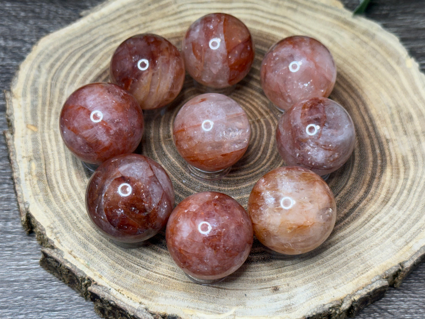 Fire Quartz Small Spheres