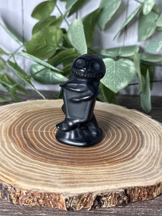 Nightmare Before Christma Carvings - Black Obsidian