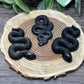 Snake Carvings - Gold or Silver Sheen Obsidian