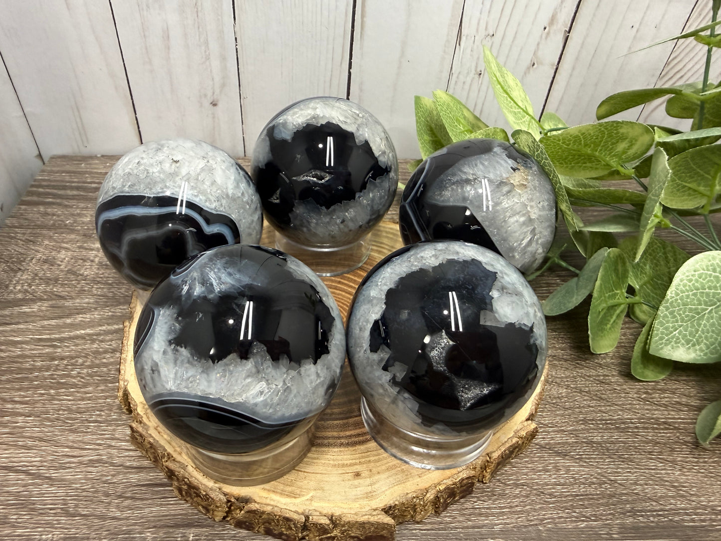 Black Agate Sphere