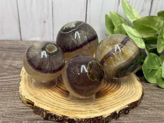 Pyrite and Fluorite Sphere
