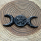 Triple Moon Obsidian Sheen Carving