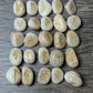 Peach Moonstone Rune Stones Set #1 Crystal with Elder Futhark Letterings
