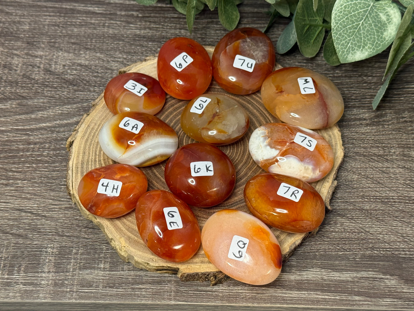 Carnelian Palm Stones
