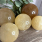 Honey Calcite Spheres