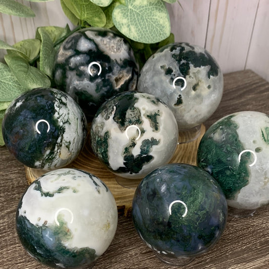 Moss Agate Spheres