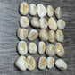 Peach Moonstone Rune Stones Set #1 Crystal with Elder Futhark Letterings