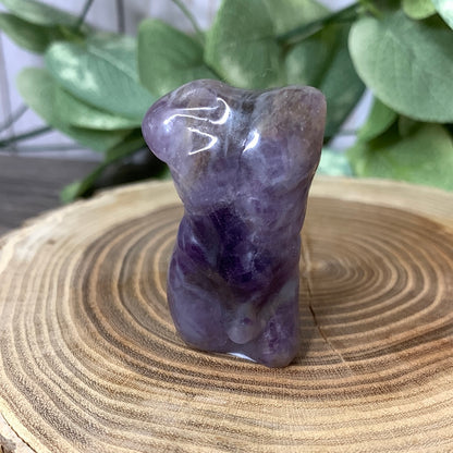 Male Body Crystal Carvings - Chevron Amethyst - Medium