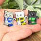 Harry Potter Inspired Cat Pins with Scarves