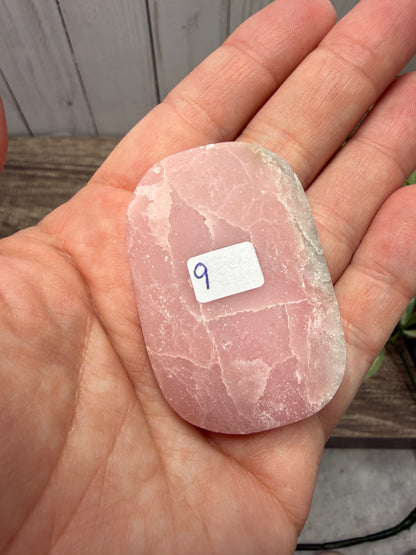 Pink Opal Palm Stones