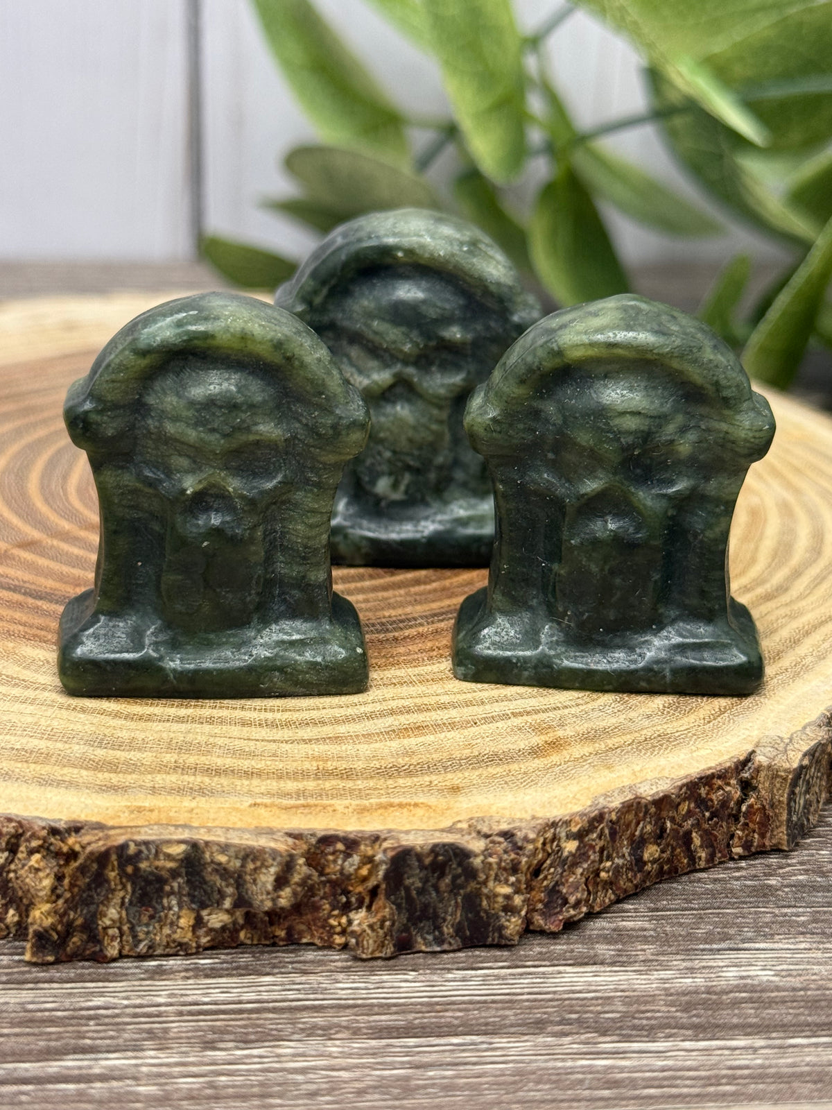Tombstones / Head Stones with a Skull Engraved - Halloween Carving