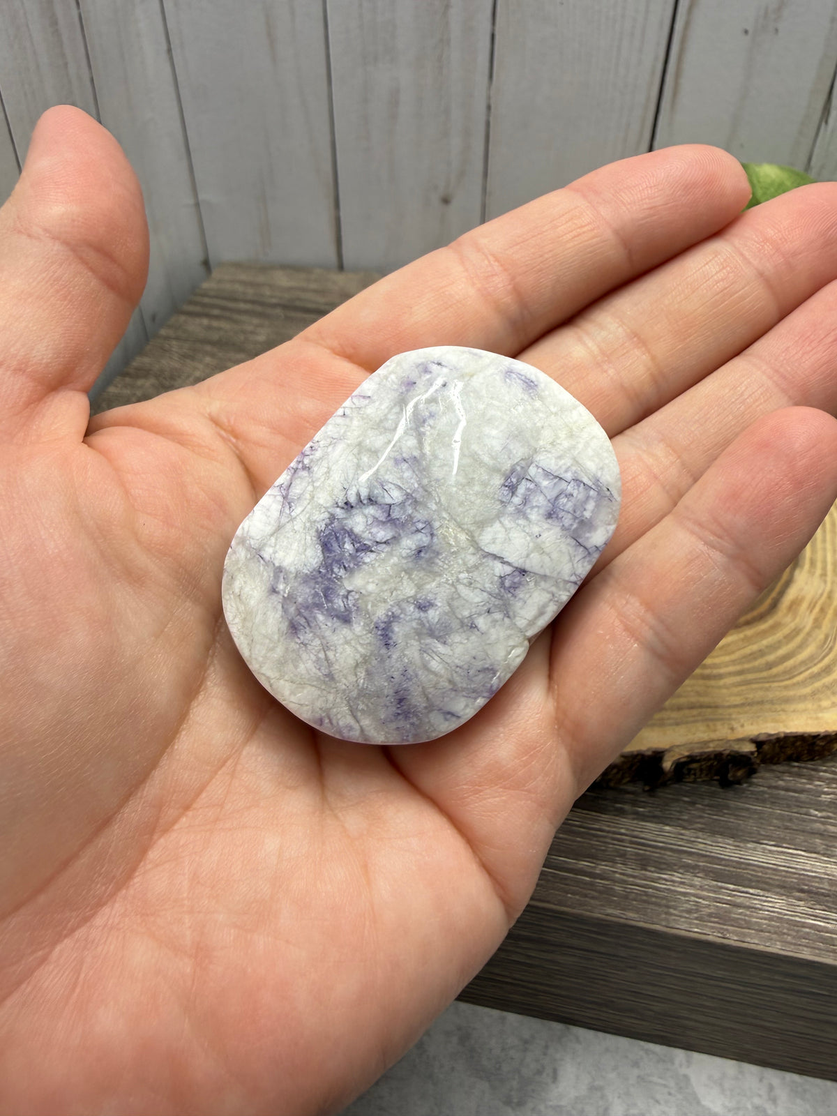 Opal and Fluorite Palm Stones