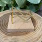 Wooden Stand with Gold Wire